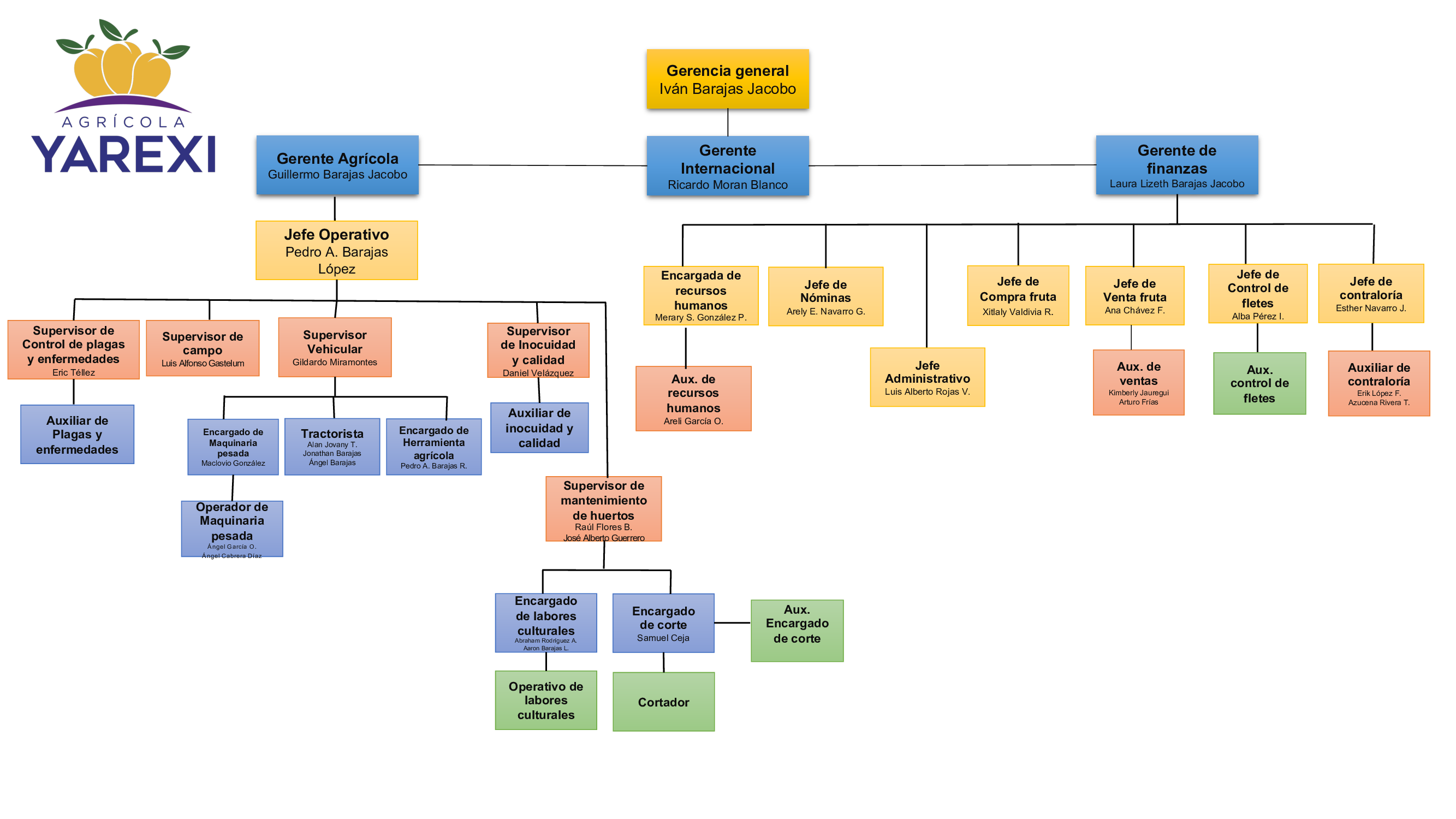 Organigrama de Proeba Pack